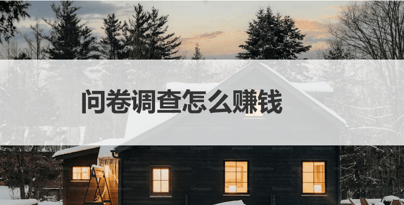 参与问卷调查也能赚钱？原来可以这么玩